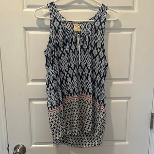 Faded Glory Navy and White Sleeveless Blouse